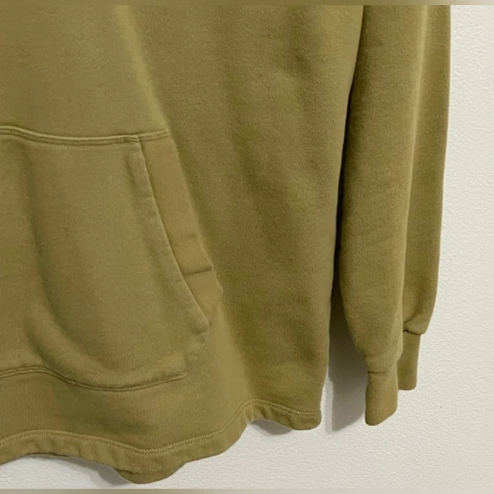 Madewell Resourced Cotton Relaxed Hoodie Sweatshirt In Olive Surplus Size M